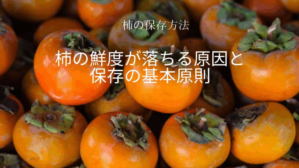 【柿の保存方法】シャキッと長持ち!鮮度キープのコツ