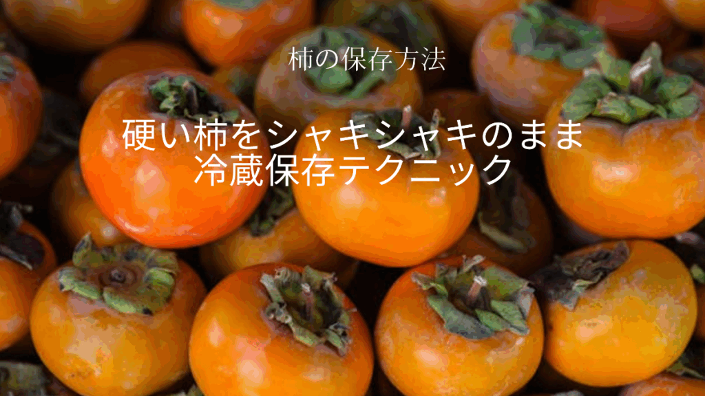 硬い柿をシャキシャキのまま長持ちさせる冷蔵保存テクニック