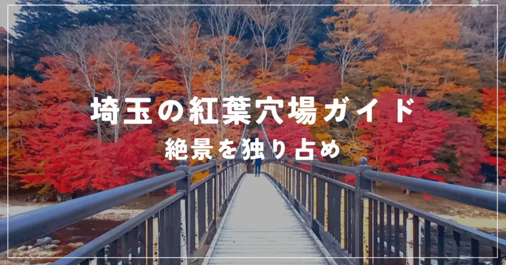 紅葉埼玉穴場 絶景を独り占めする特別な秋体験