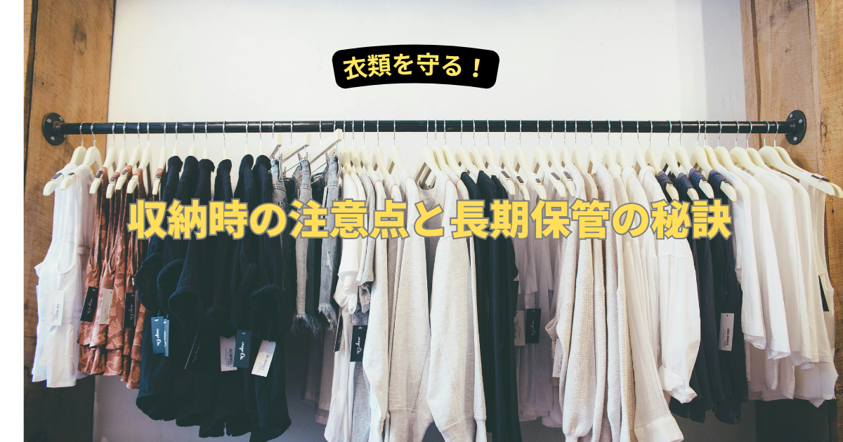 大切な衣類を守る！収納時の注意点と長期保管の秘訣
