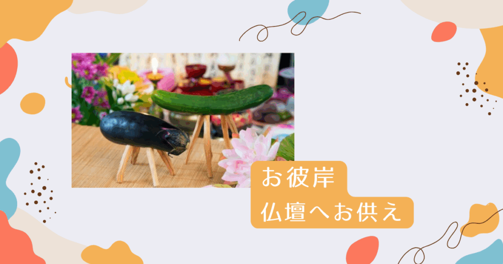 お彼岸に仏壇へお供え